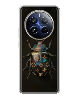 Чехол для Realme 12 Pro Plus с картинкой «LV — мраморный принт»