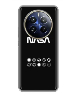 Чехол для Realme 12 Pro Plus с картинкой «NASA — технический принт»