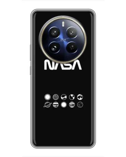 Чехол для Realme 12 Pro Plus с картинкой «NASA — технический принт» Чехол для Realme 12 Pro Plus с картинкой «NASA — технический принт»
