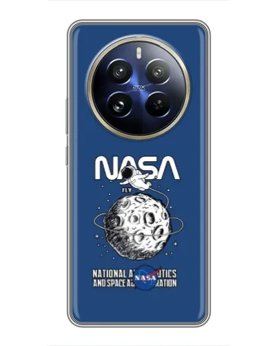Чехол для Realme 12 Pro Plus с картинкой «NASA — лунная миссия» Чехол для Realme 12 Pro Plus с картинкой «NASA — лунная миссия»