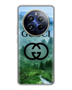 Чехол для Realme 12 Pro Plus с картинкой «Gucci — горный пейзаж»