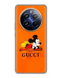 Чохол для Realme 12 Pro Plus з картинкою «Міккі Маус Gucci — помаранч»