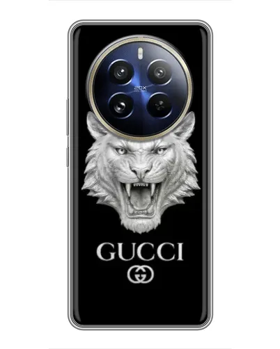 Чохол для Realme 12 Pro Plus з картинкою «Gucci — срібний лев» Чохол для Realme 12 Pro Plus з картинкою «Gucci — срібний лев»