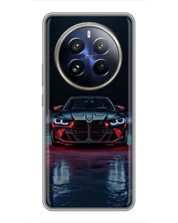Чехол для Realme 12 Pro Plus с картинкой «BMW на мокрой дороге»