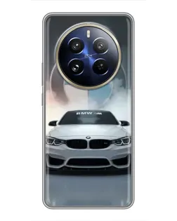 Чохол для Realme 12 Pro Plus з картинкою «BMW в білому диму»