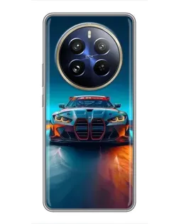 Чохол для Realme 12 Pro Plus з картинкою «BMW — вогні неону»