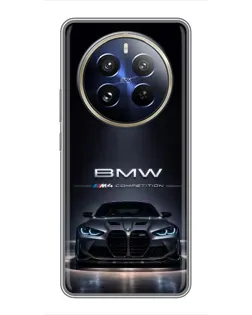 Чохол для Realme 12 Pro Plus з картинкою «BMW крізь нічне місто»