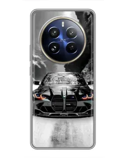 Чохол для Realme 12 Pro Plus з картинкою «BMW — акварельний дрифт»