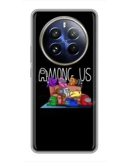 Чехол для Realme 12 Pro Plus с картинкой «Логотип Among Us» Чехол для Realme 12 Pro Plus с картинкой «Логотип Among Us»