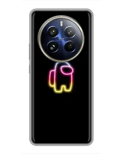 Чехол для Realme 12 Pro Plus с картинкой «Among Us градиент»