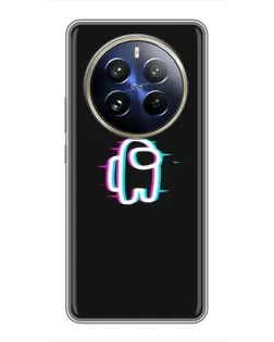 Чехол для Realme 12 Pro Plus с картинкой «Among Us неон»