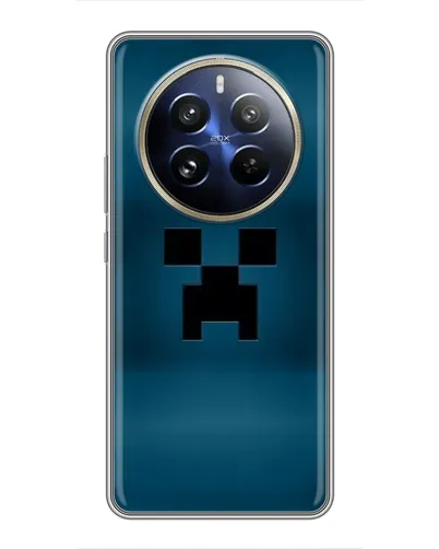 Чехол для Realme 12 Pro Plus с картинкой «Крипер текстура»