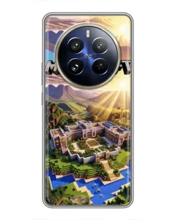 Чехол для Realme 12 Pro Plus с картинкой «Minecraft панорама»