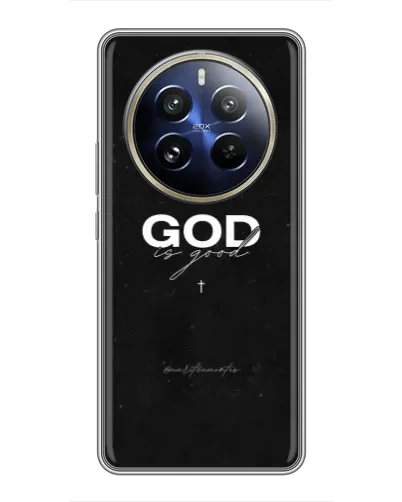 Чехол для Realme 12 Pro Plus с картинкой «GOD — Бог над всем»
