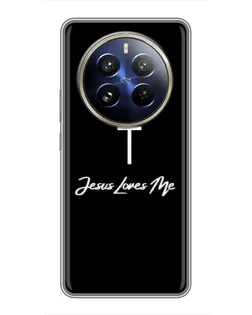 Чехол для Realme 12 Pro Plus с картинкой «Иисус любит тебя»
