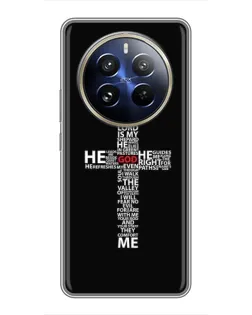 Чохол для Realme 12 Pro Plus з картинкою «Текстовий хрест»