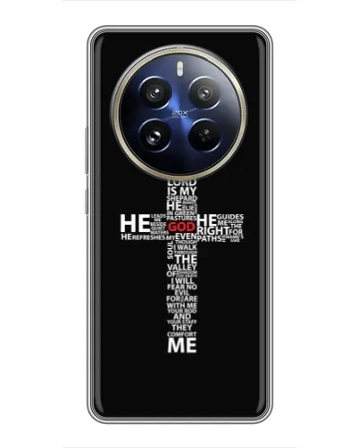 Чохол для Realme 12 Pro Plus з картинкою «Текстовий хрест» Чохол для Realme 12 Pro Plus з картинкою «Текстовий хрест»