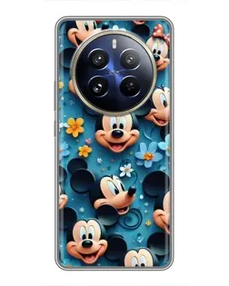 Чехол для Realme 12 Pro Plus с картинкой «Паттерн Микки и Минни»