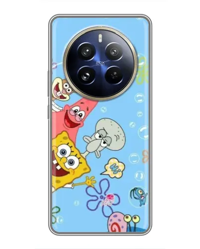 Чехол для Realme 12 Pro Plus с картинкой «Веселые пузырьки»