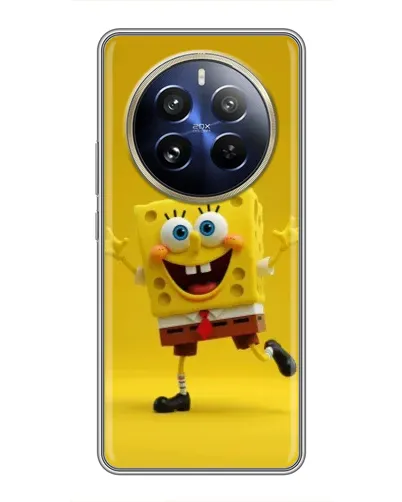 Чехол для Realme 12 Pro Plus с картинкой «Позитивный Губка Боб»