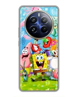 Чохол для Realme 12 Pro Plus з картинкою «Губка Боб та друзі»