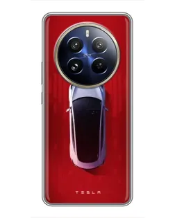Чехол для Realme 12 Pro Plus с картинкой «Tesla Top View»