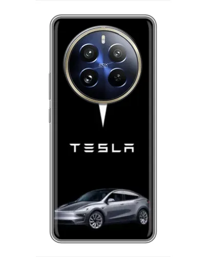 Чехол для Realme 12 Pro Plus с картинкой «Tesla Model Y»