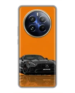 Чехол для Realme 12 Pro Plus с картинкой «Оранжевый Mercedes AMG»