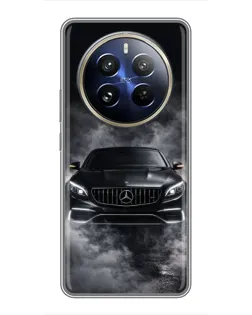 Чехол для Realme 12 Pro Plus с картинкой «Mercedes в дыму»