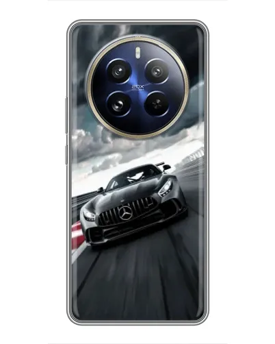 Чехол для Realme 12 Pro Plus с картинкой «Гоночный Mercedes AMG» Чехол для Realme 12 Pro Plus с картинкой «Гоночный Mercedes AMG»