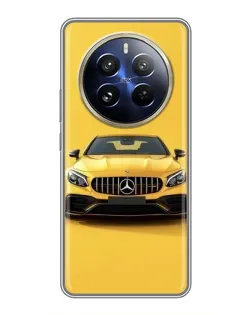Чехол для Realme 12 Pro Plus с картинкой «Желтый Mercedes GT»
