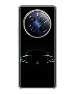 Чохол для Realme 12 Pro Plus з картинкою «Mercedes — силует авто»