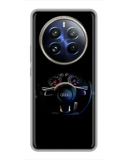 Чехол для Realme 12 Pro Plus с картинкой «Салон Audi — руль» Чехол для Realme 12 Pro Plus с картинкой «Салон Audi — руль»