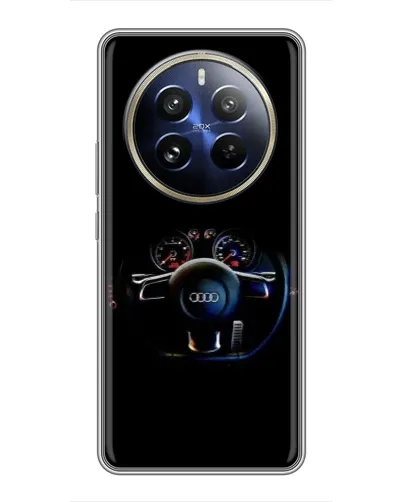 Чехол для Realme 12 Pro Plus с картинкой «Салон Audi — руль» Чехол для Realme 12 Pro Plus с картинкой «Салон Audi — руль»