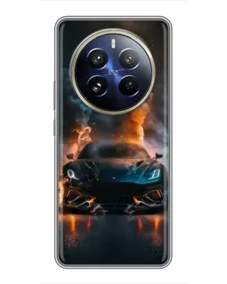 Чехол для Realme 12 Pro Plus с картинкой «Lamborghini дымная эстетика»