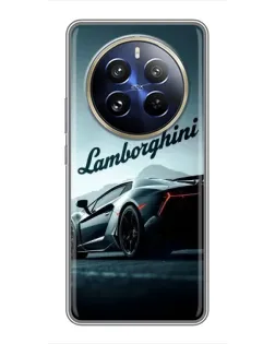 Чехол для Realme 12 Pro Plus с картинкой «Классическая надпись Lamborghini»