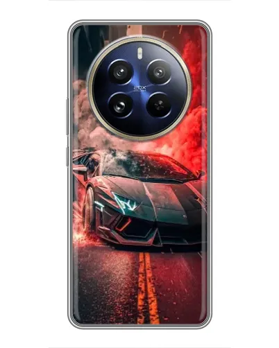 Чехол для Realme 12 Pro Plus с картинкой «Lamborghini красный дым» Чехол для Realme 12 Pro Plus с картинкой «Lamborghini красный дым»