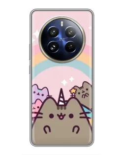 Чехол для Realme 12 Pro Plus с картинкой «Единорог Pusheen»