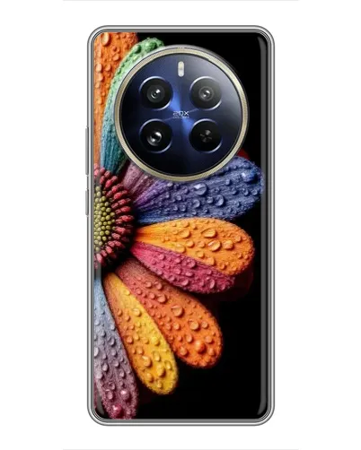 Чехол для Realme 12 Pro Plus с картинкой «Радужный цветок» Чехол для Realme 12 Pro Plus с картинкой «Радужный цветок»