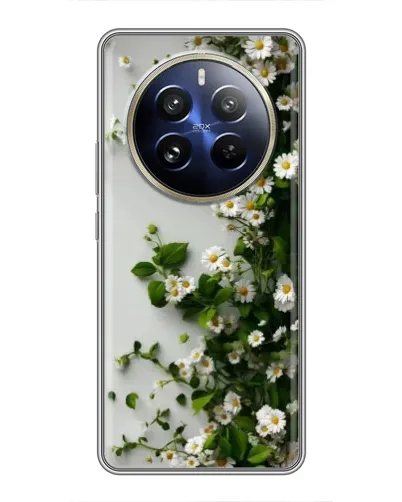 Чехол для Realme 12 Pro Plus с картинкой «Ветка мелких белых цветов» Чехол для Realme 12 Pro Plus с картинкой «Ветка мелких белых цветов»