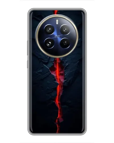 Чехол для Realme 12 Pro Plus с картинкой «Kрасная лавовая трещина»
