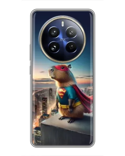 Чехол для Realme 12 Pro Plus с картинкой «Капи-мен супергерой»