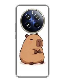 Чехол для Realme 12 Pro Plus с картинкой «Толстенькая капибара»