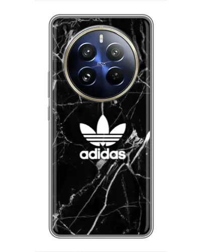 Чохол для Realme 12 Pro з картинкою «Білий мармур Adidas»