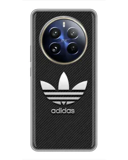 Чохол для Realme 12 Pro з картинкою «Adidas Карбонова текстура»