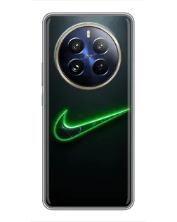 Чохол для Realme 12 Pro з картинкою «Неоновий контур Nike»