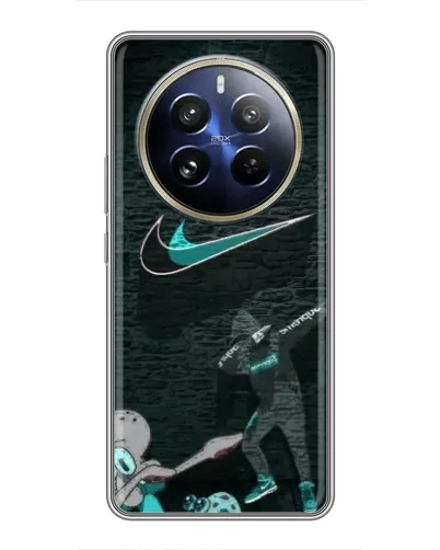 Чехол для Realme 12 Pro с картинкой «Спортивный арт Nike»