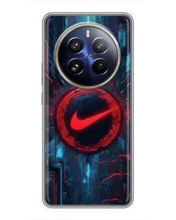 Чехол для Realme 12 Pro с картинкой «Техногенный стиль Nike»
