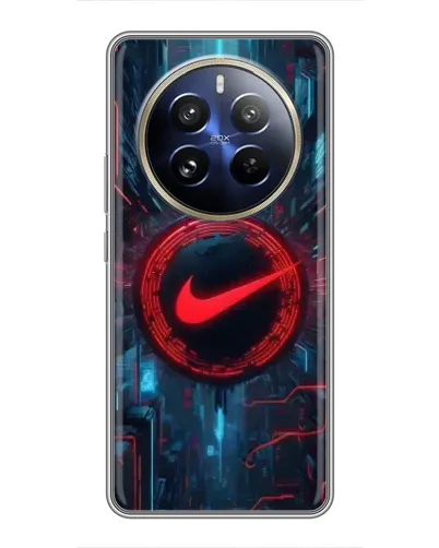 Чехол для Realme 12 Pro с картинкой «Техногенный стиль Nike»