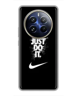 Чехол для Realme 12 Pro с картинкой «Текстовый принт Nike»